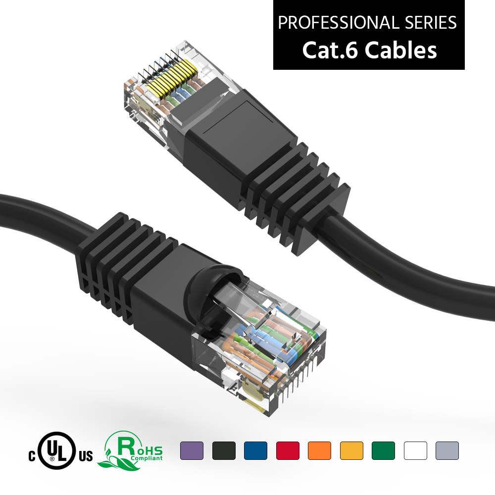 150Ft Cat6 UTP Ethernet Network Booted Cable Black
