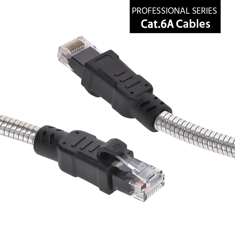 7FT CAT.6A Patch Cable Armored Anti-Rodent 24AWG
