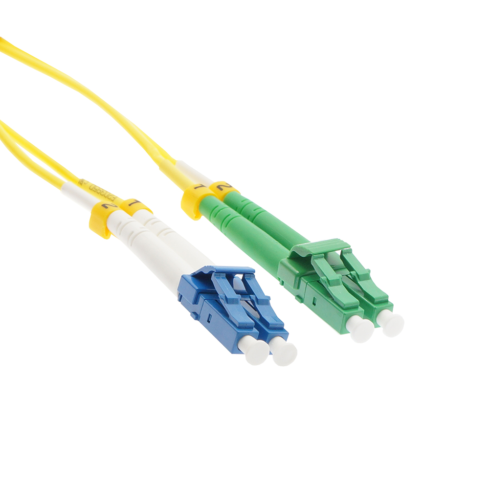 2m LC/UPC-LC/APC Singlemode Duplex OFNR 2.0mm Fiber Optic Patch Cable