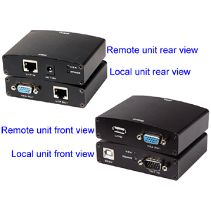 300Ft VGA/USB Extender via Single Ethernet Cable