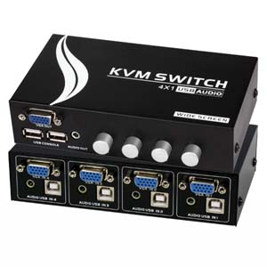 4Way VGA/USB/Audio Manual Switch