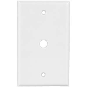 Blank Wall Plate for F Coupler White