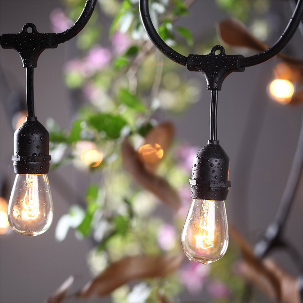 48Ft String Light Cable 24 Sockets ( Bulbs Not Included ) E26 - Bestlink Netware