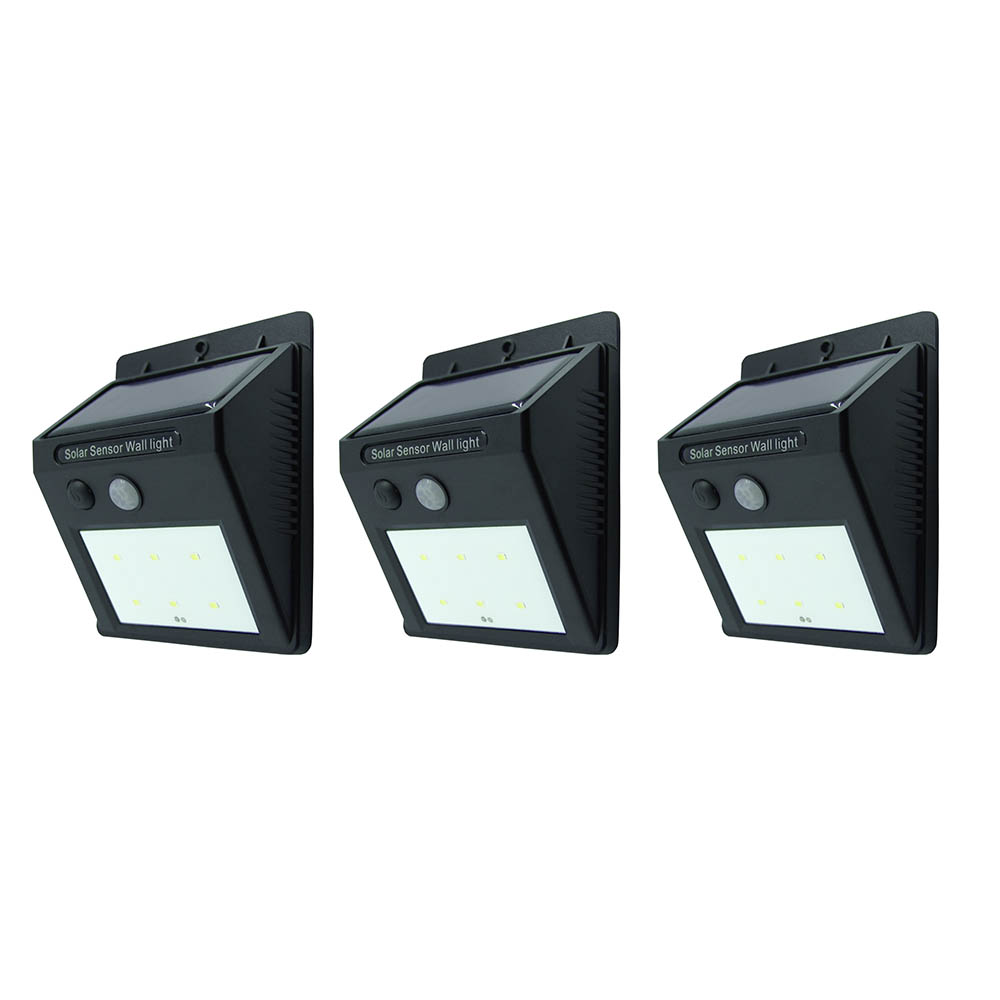 Outdoor Solar Led Lights Bestlink Netware Outdoor Solar Led Lights 6led Wallmount Sensor Light 1w 120lm 3pc Set