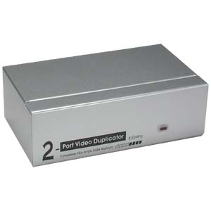 2Way VGA Splitter 450MHz Max 2048x1536 Resolution