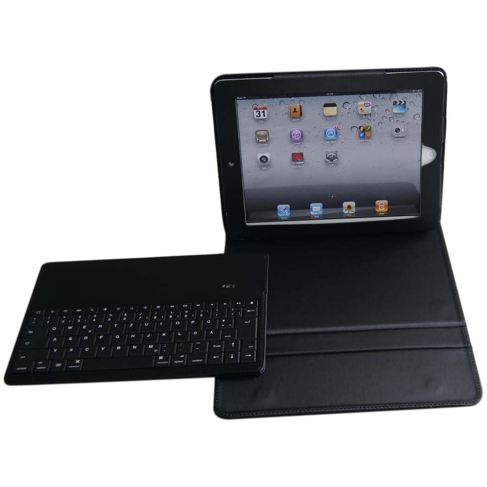 iPad2/iPad3 Carry Case with Detachable Bluetooth Keypad