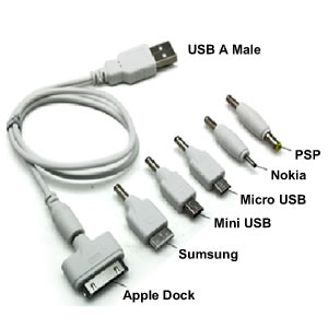 USB Charger Adapter Kit (6pc) with Bag USB Charger Adapter Kit (6pc) with Bag