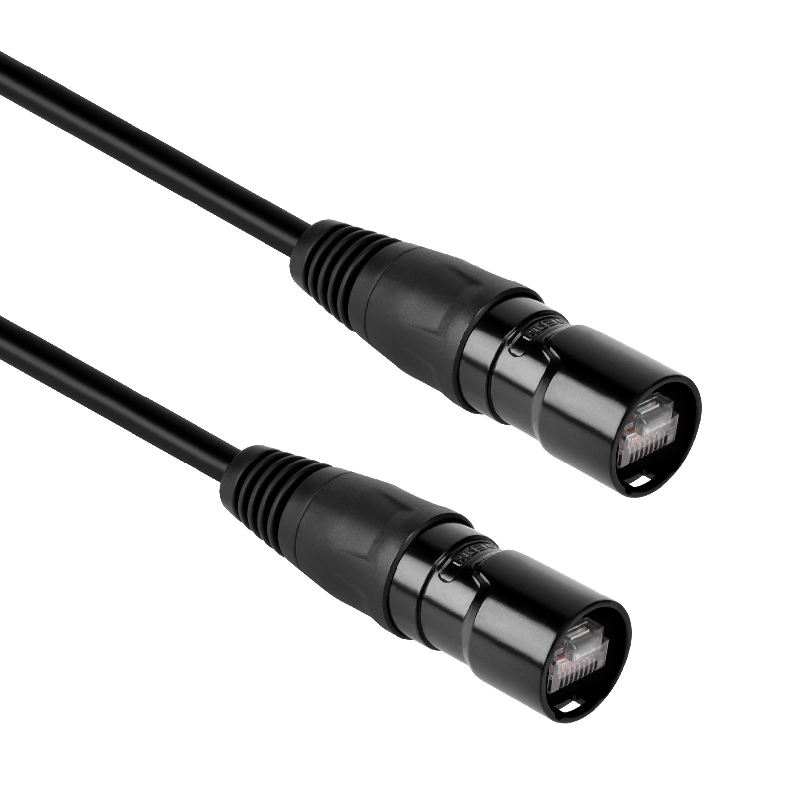 3Ft Cat6A S/FTP EtherCON Compatible Patch Cable Black