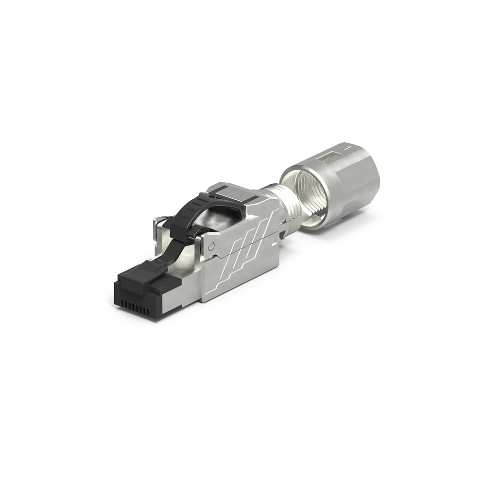 Cat.8 RJ45 Tool Less Shielded Plug (Single Piece)