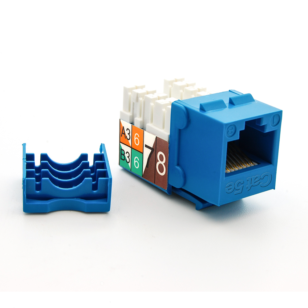 Cat.5E RJ45 110 Type Keystone Jack Blue