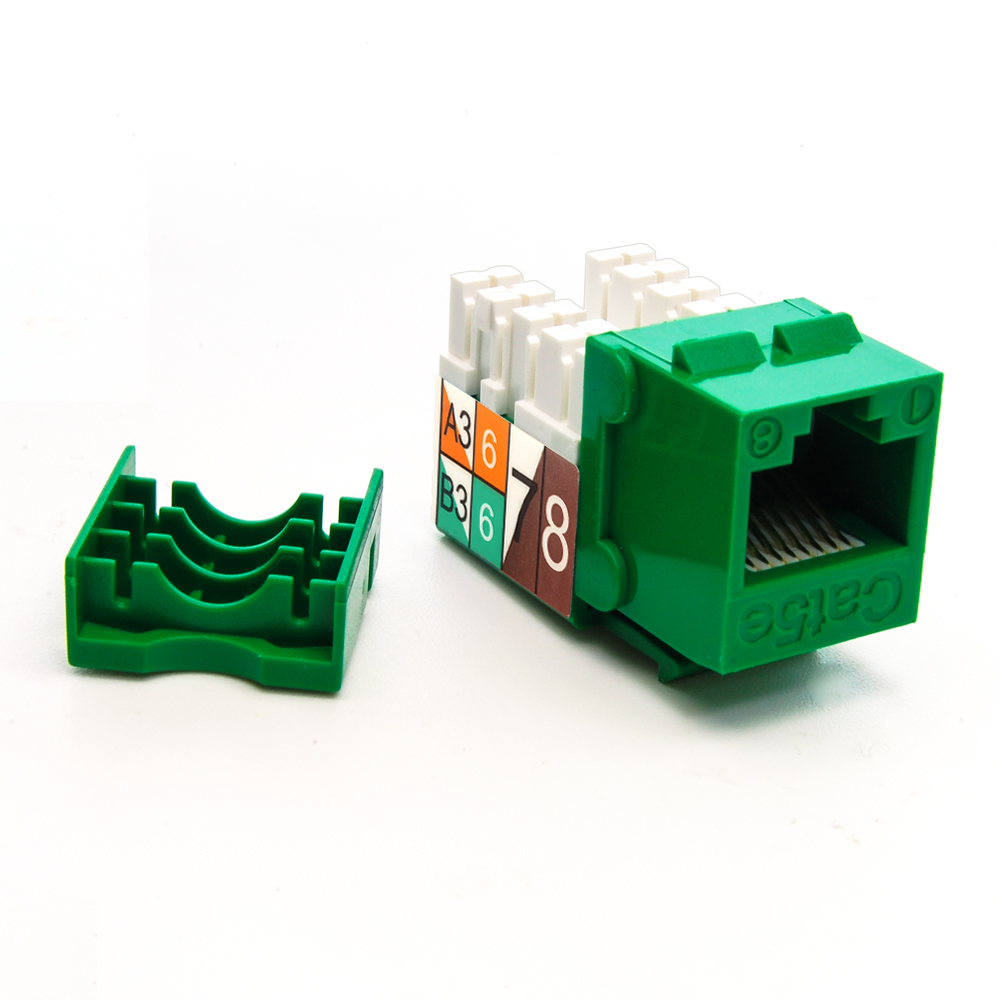 Cat.5E RJ45 110 Type Keystone Jack Green