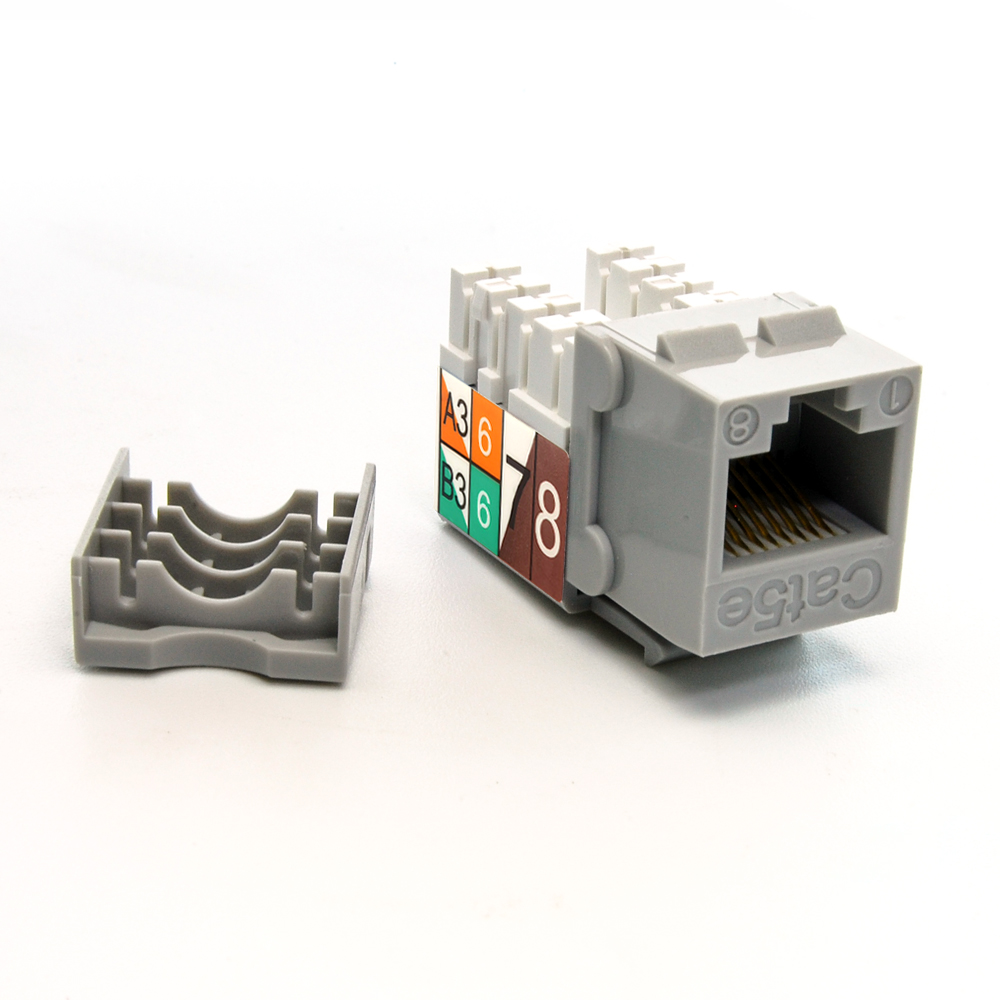 Cat.5E RJ45 110 Type Keystone Jack Gray