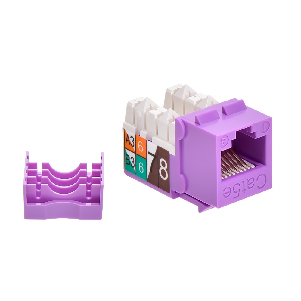 Cat.5E RJ45 Type 110 Keystone Jack Purple