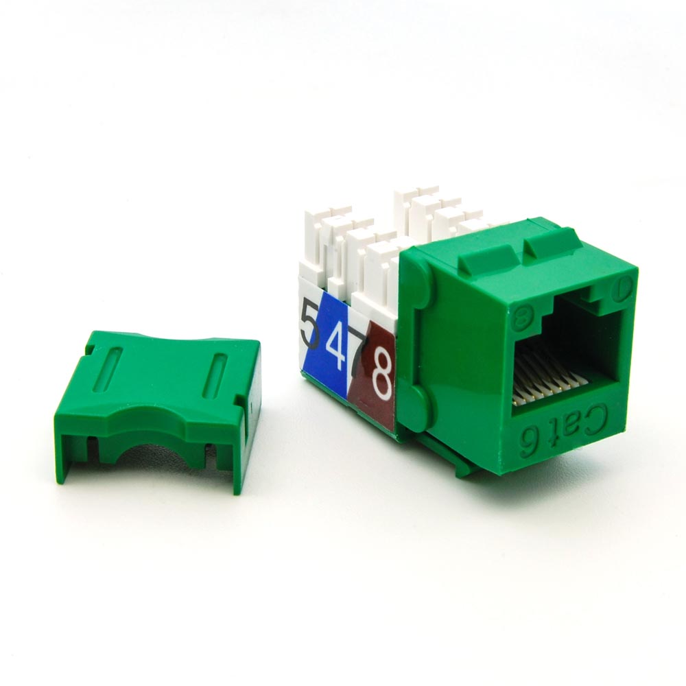 Cat.6 RJ45 110 Type Keystone Jack Green