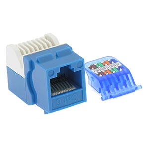 Cat.6 Tool Less Keystone Jack Blue