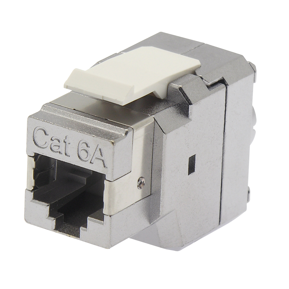 Cat.6A 180 Degrees Shielded RJ45 Keystone Jack