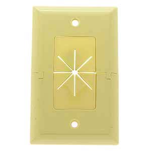 Split Plate w/Flexible Opening Ivory