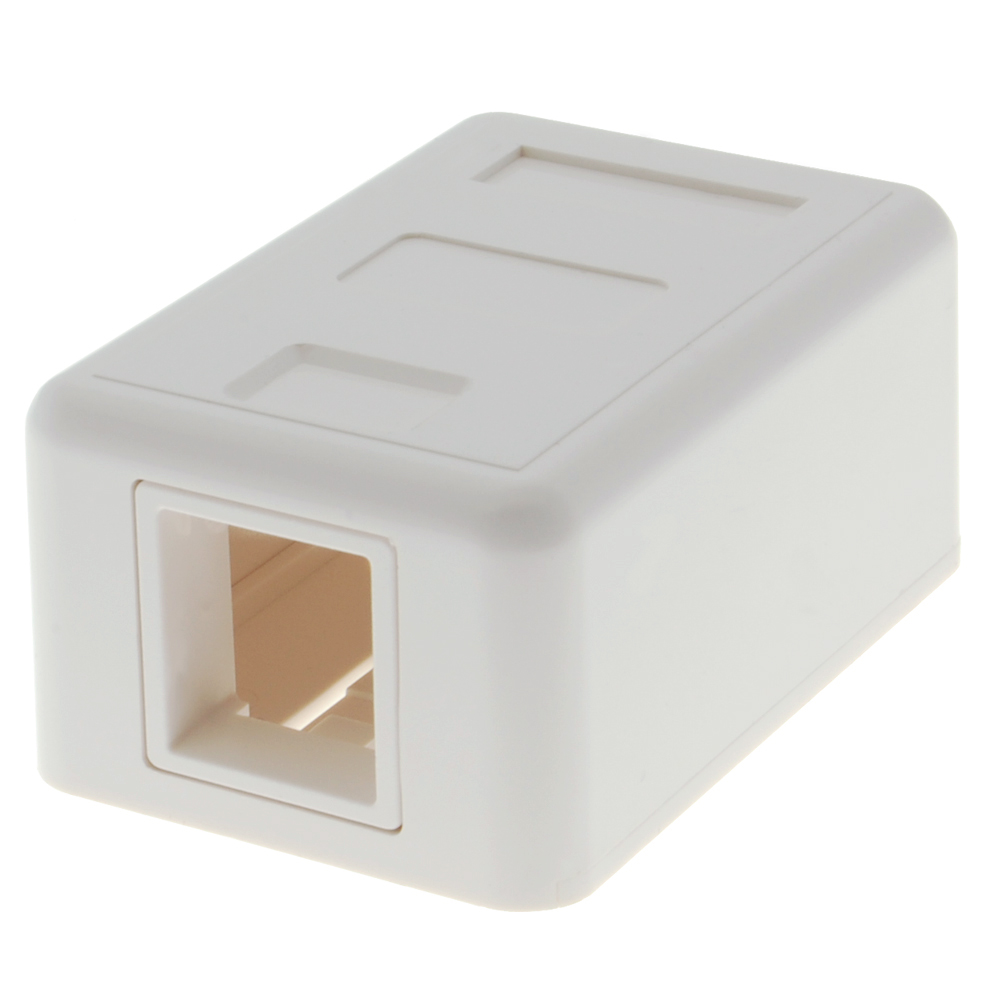 1 Port RJ45 Surface Mount Box White (Box only)