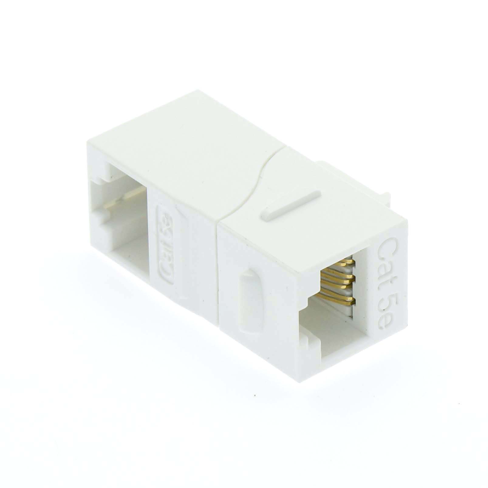 Cat.5E Right Angle Keystone Coupler White