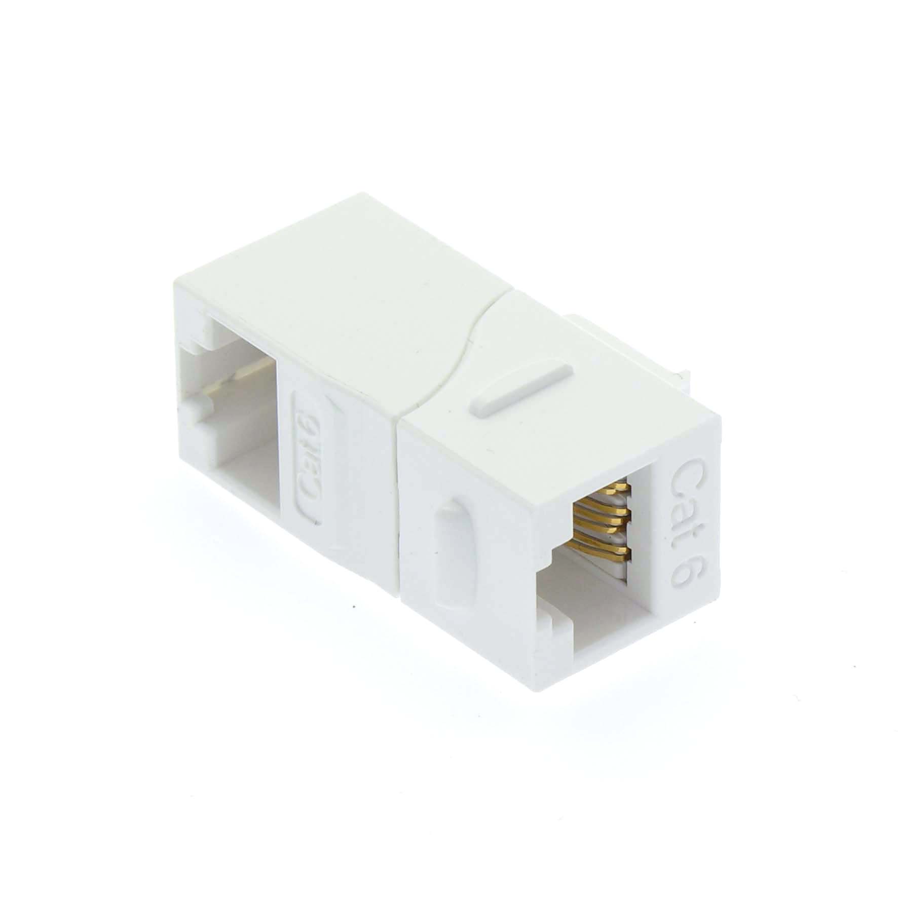 Cat.6 Right Angle Keystone Coupler White