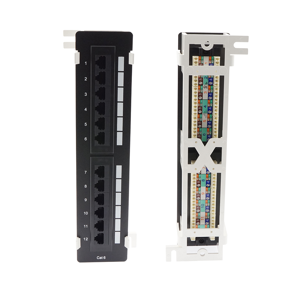 Cat.6 110 Type Patch Panel 12Port Vertical w/Bracket