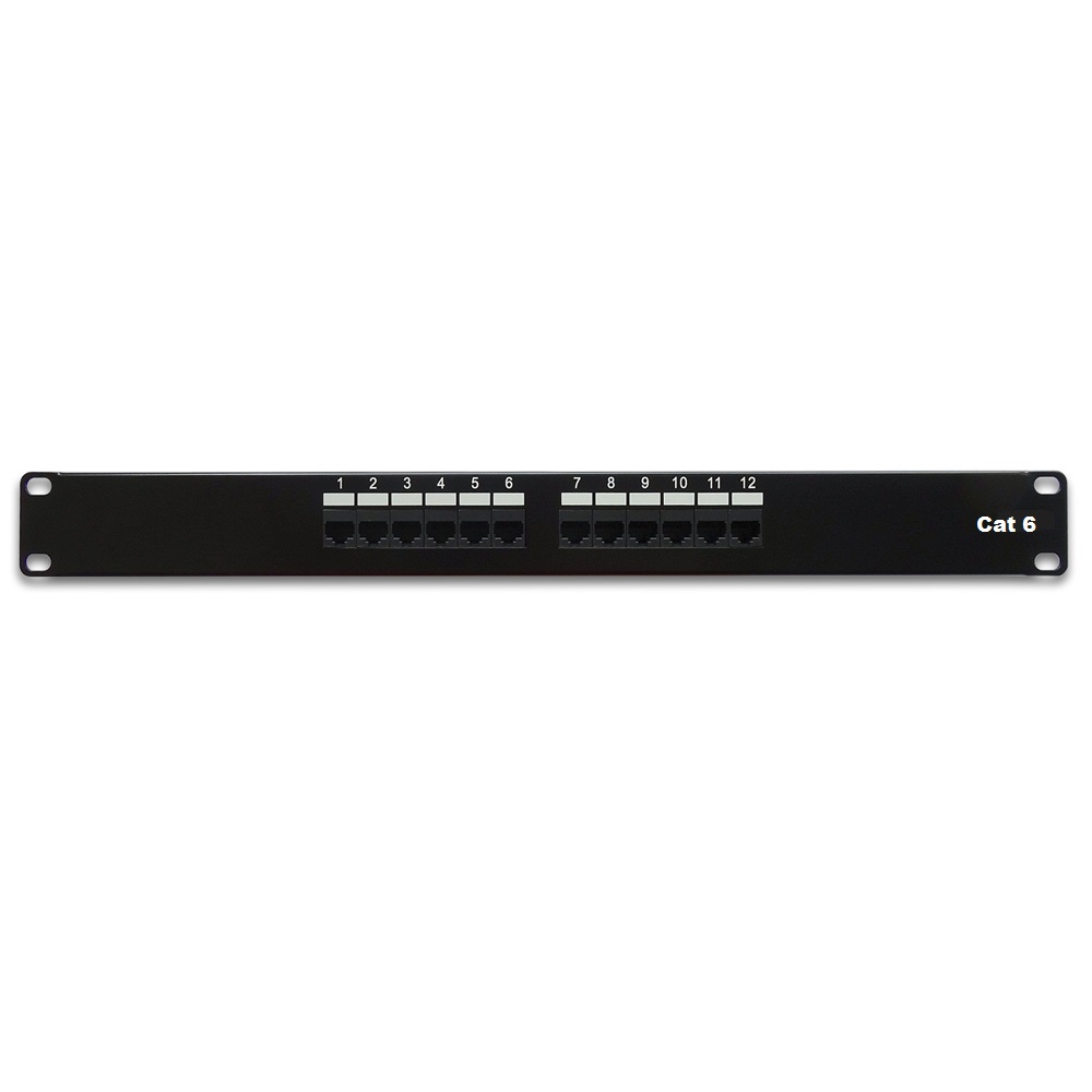 Cat.6 110 Type Patch Panel 12Port Rackmount