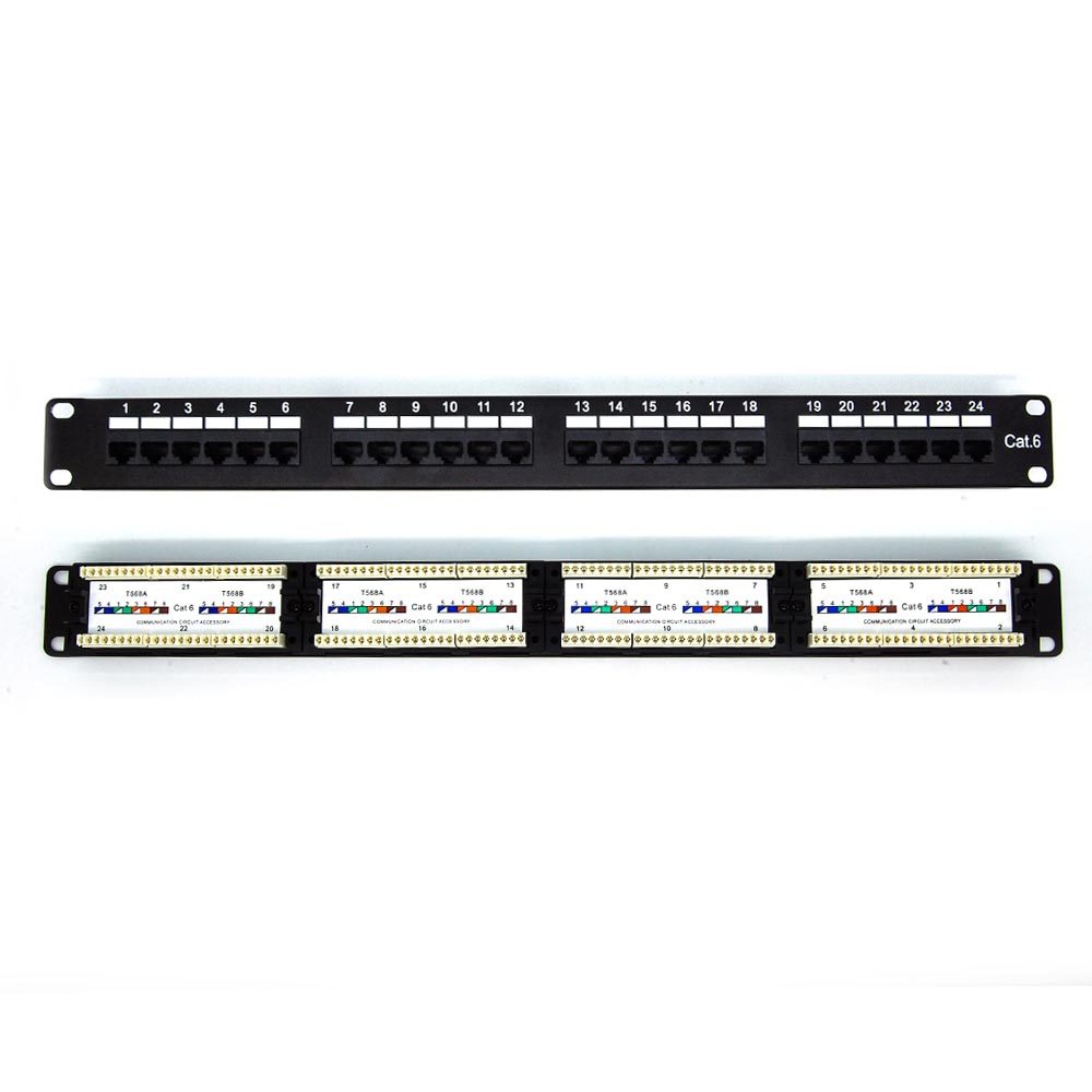 Cat.6 110 Type Patch Panel 24Port Rackmount