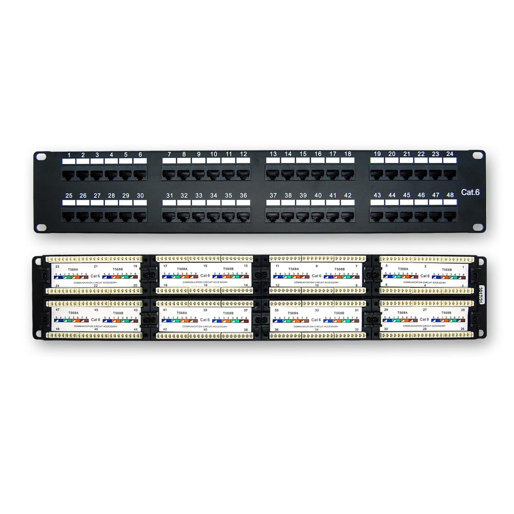 Cat.6 110 Type Patch Panel 48Port Rackmount