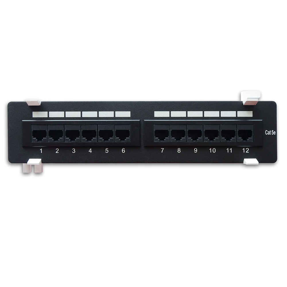 Cat.5E 110 Type Patch Panel 12Port Vertical w/Bracket