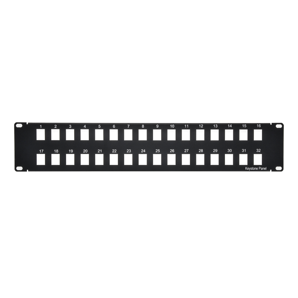 2U 19" 32port Blank Panel for Keystone Jack