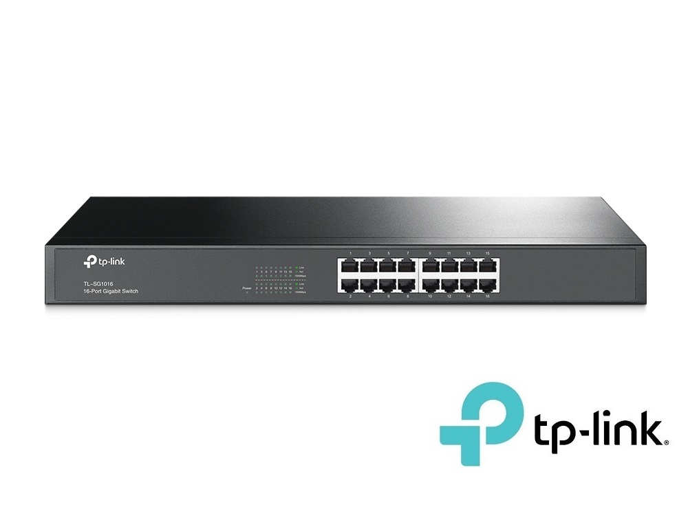 16Port 10/100/1000Mbps Rackmount Gigabit Switch (TP-Link SG1016)