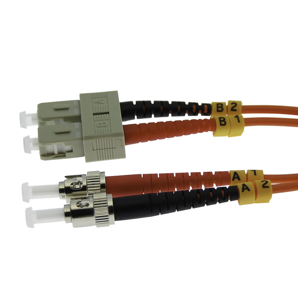 0.3m ST/UPC-SC/UPC OM1 Multimode Duplex Fiber Optic Patch Cable ...