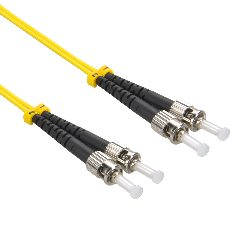 1m ST/UPC-ST/UPC Singlemode Duplex OFNR 2.0mm Fiber Optic Patch Cable