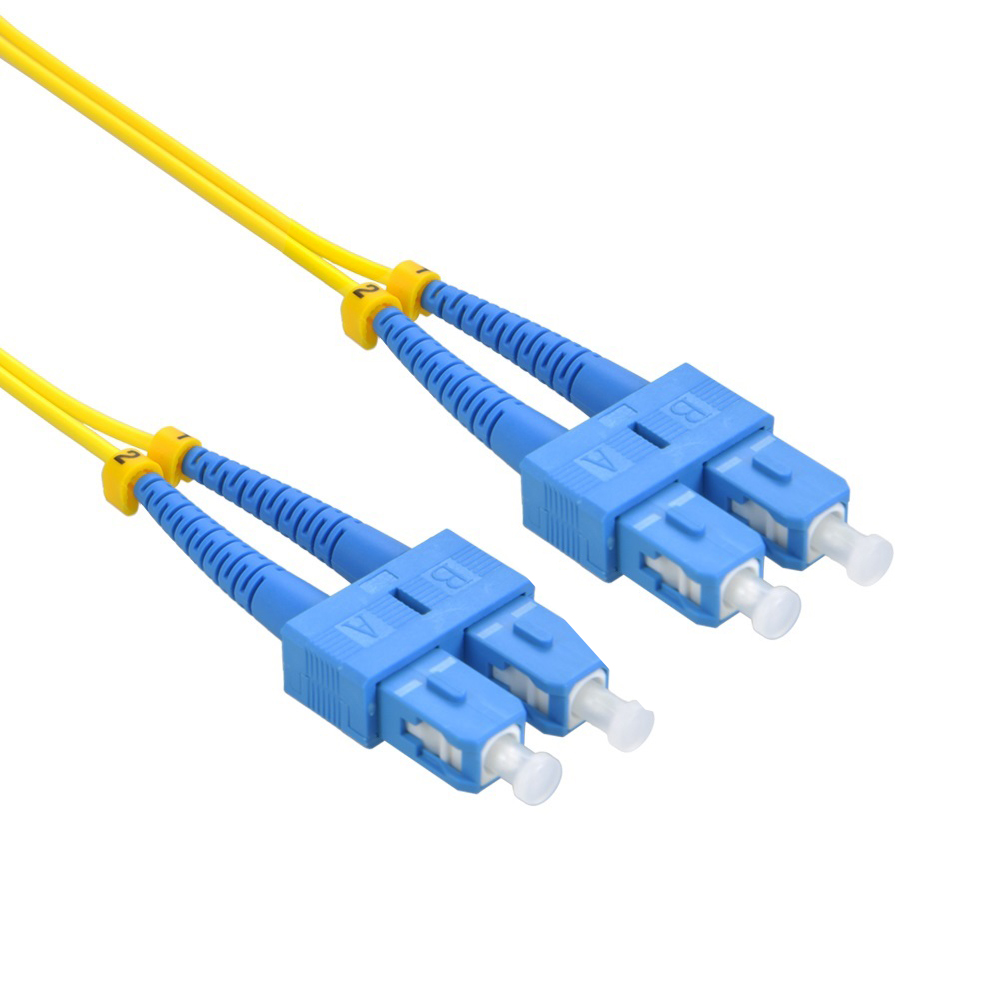 10m SC/UPC-SC/UPC Singlemode Duplex  OFNR 2.0mm Fiber Optic Patch Cable