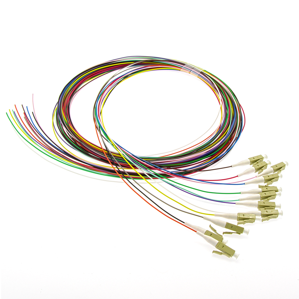 12-Pack 3m LC/UPC OM3 Multimode Multicolor Pigtail