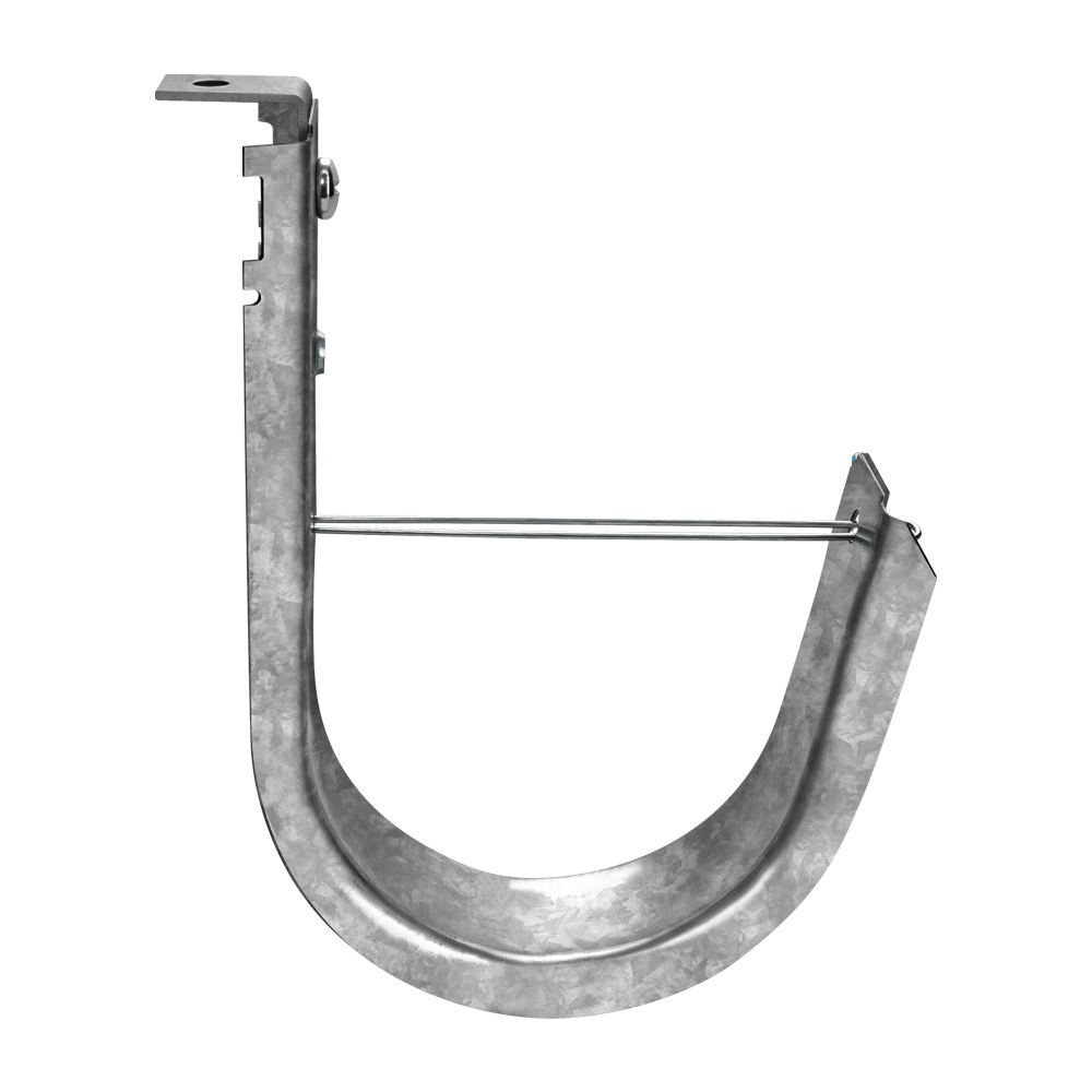 4" Ceiling Mount J Hook with Retaining Clip, 25-Pack