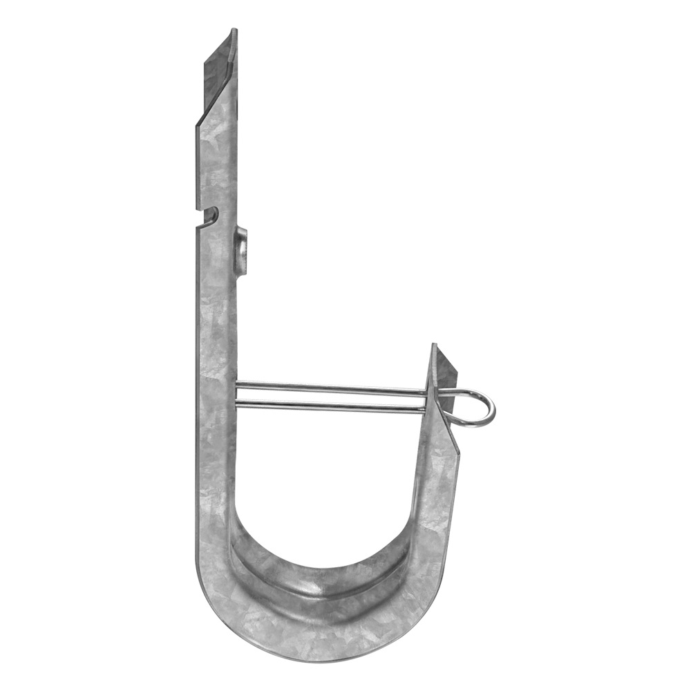 1-5/16" Wallmount J Hook with Retaining Clip, 50-Pack