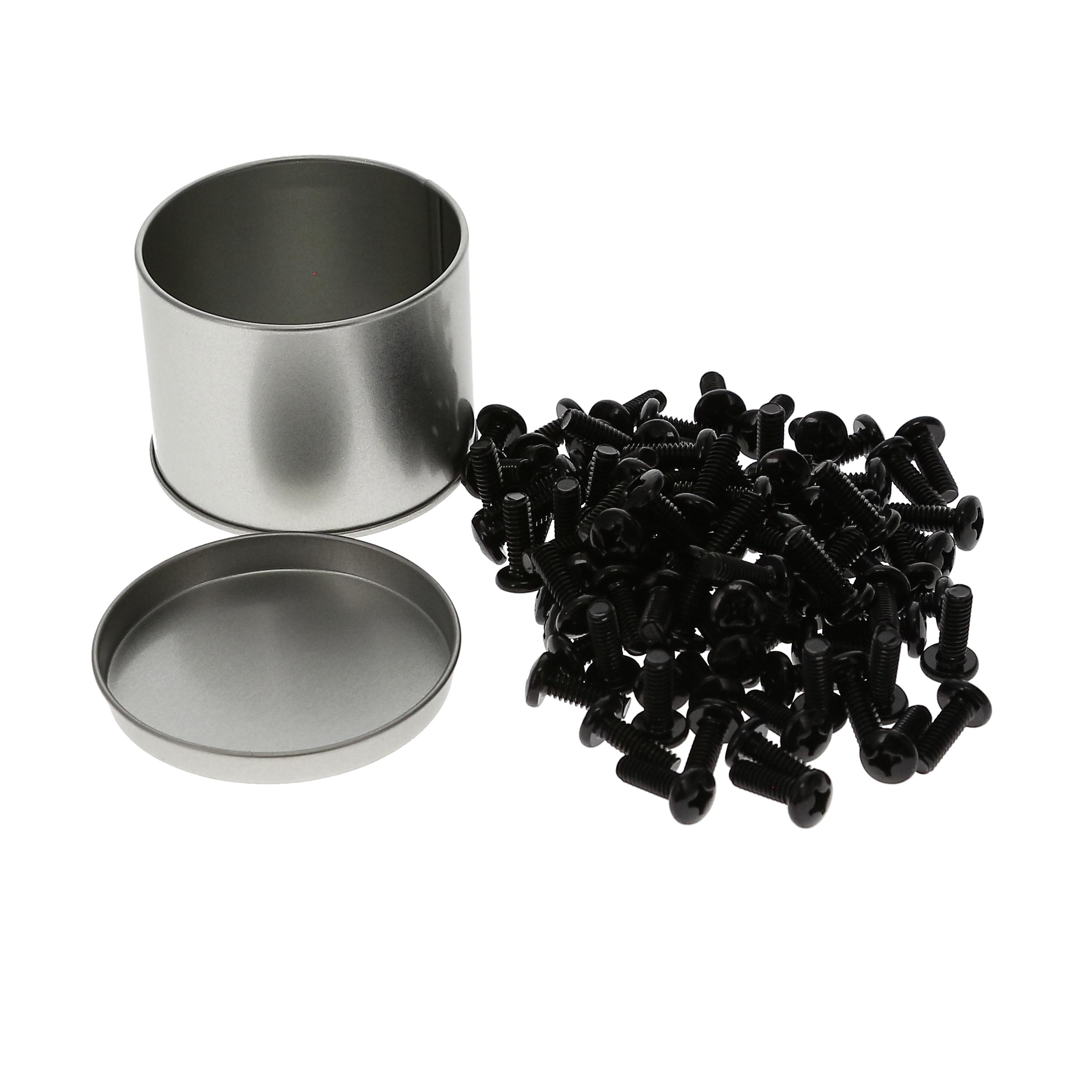 12-24 Rack Screws, Black 100-Pack