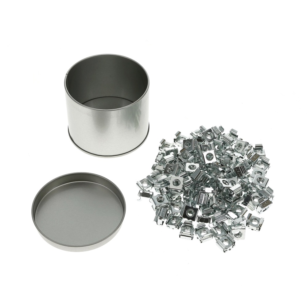 #12-24 Cage Nuts, 100-pack Tin Can
