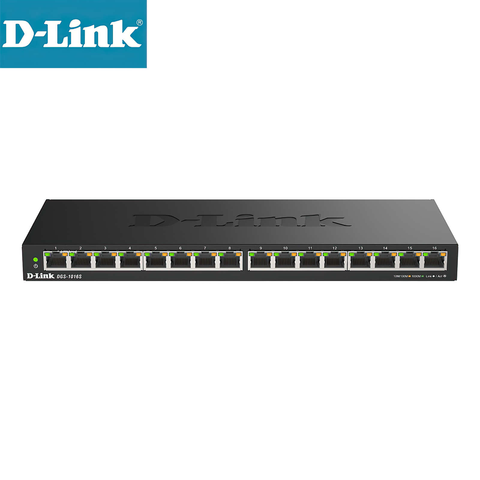 16-Port Gigabit Unmanaged Metal Desktop Switch D-Link DGS-1016S