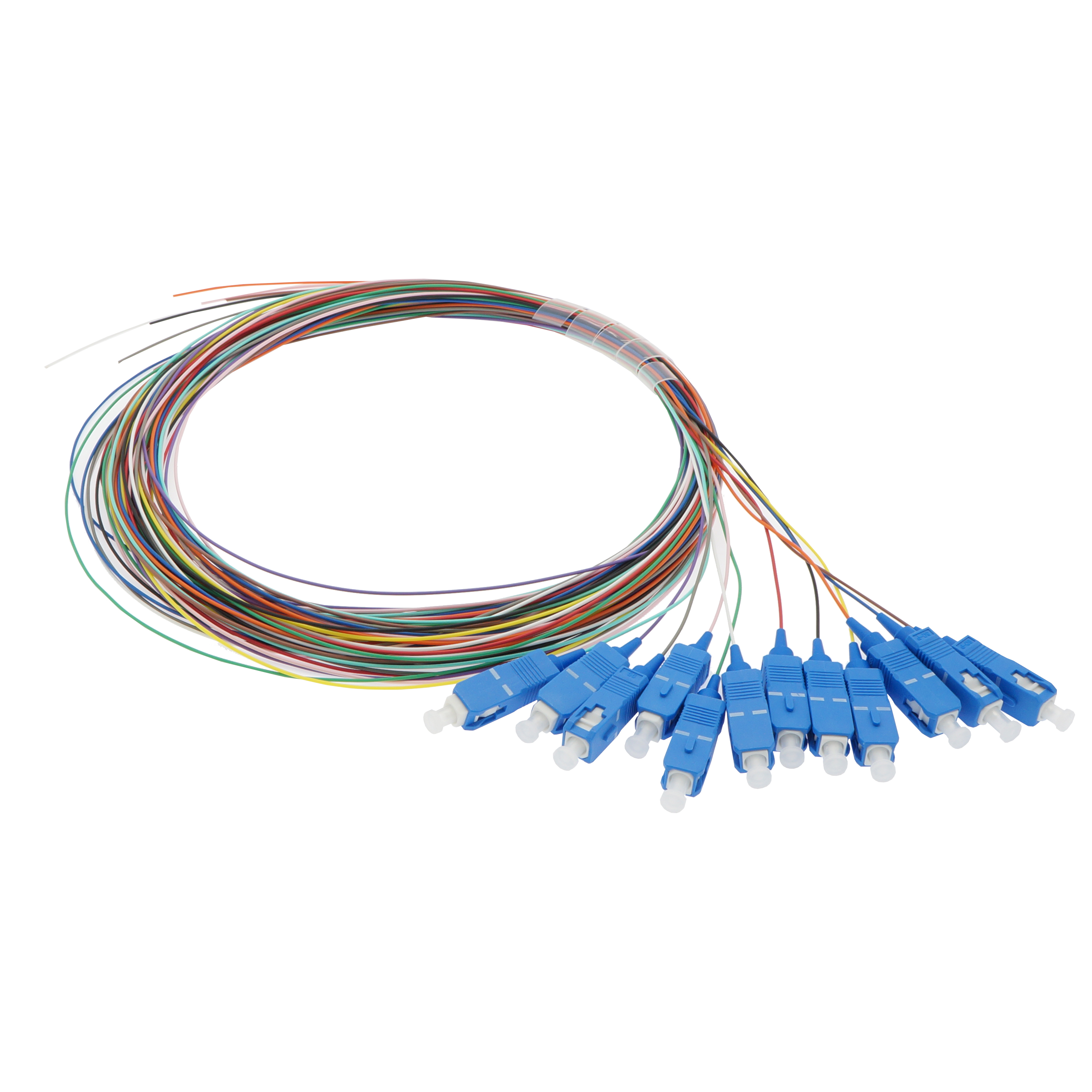 12-Pack 3m SC/UPC Singlemode LSZH Multicolor Pigtail