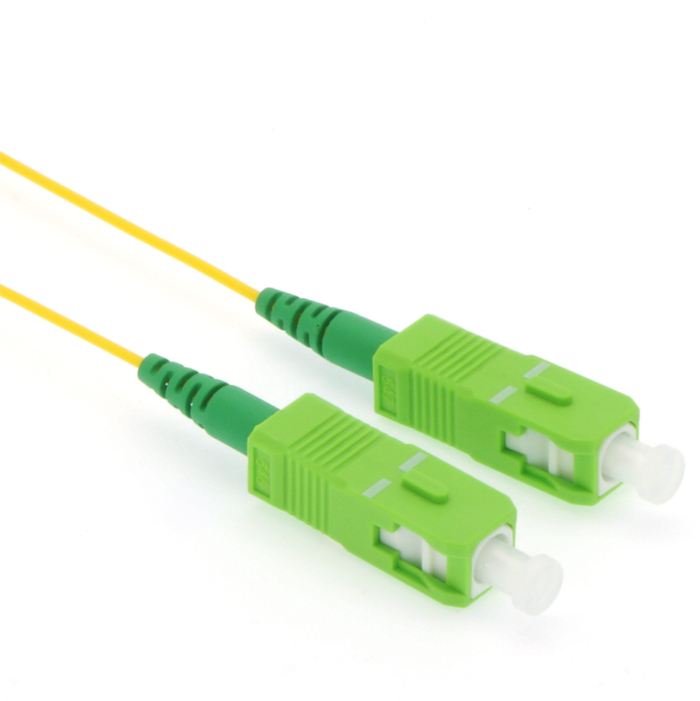 2m SC/APC-SC/APC Singlemode Simplex 1.2mm Slim Fiber Optic Patch Cable with Short Boot