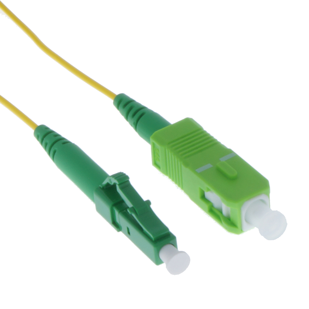 2m LC/APC-SC/APC Singlemode Simplex 1.2mm Slim Fiber Optic Patch Cable with Short Boot