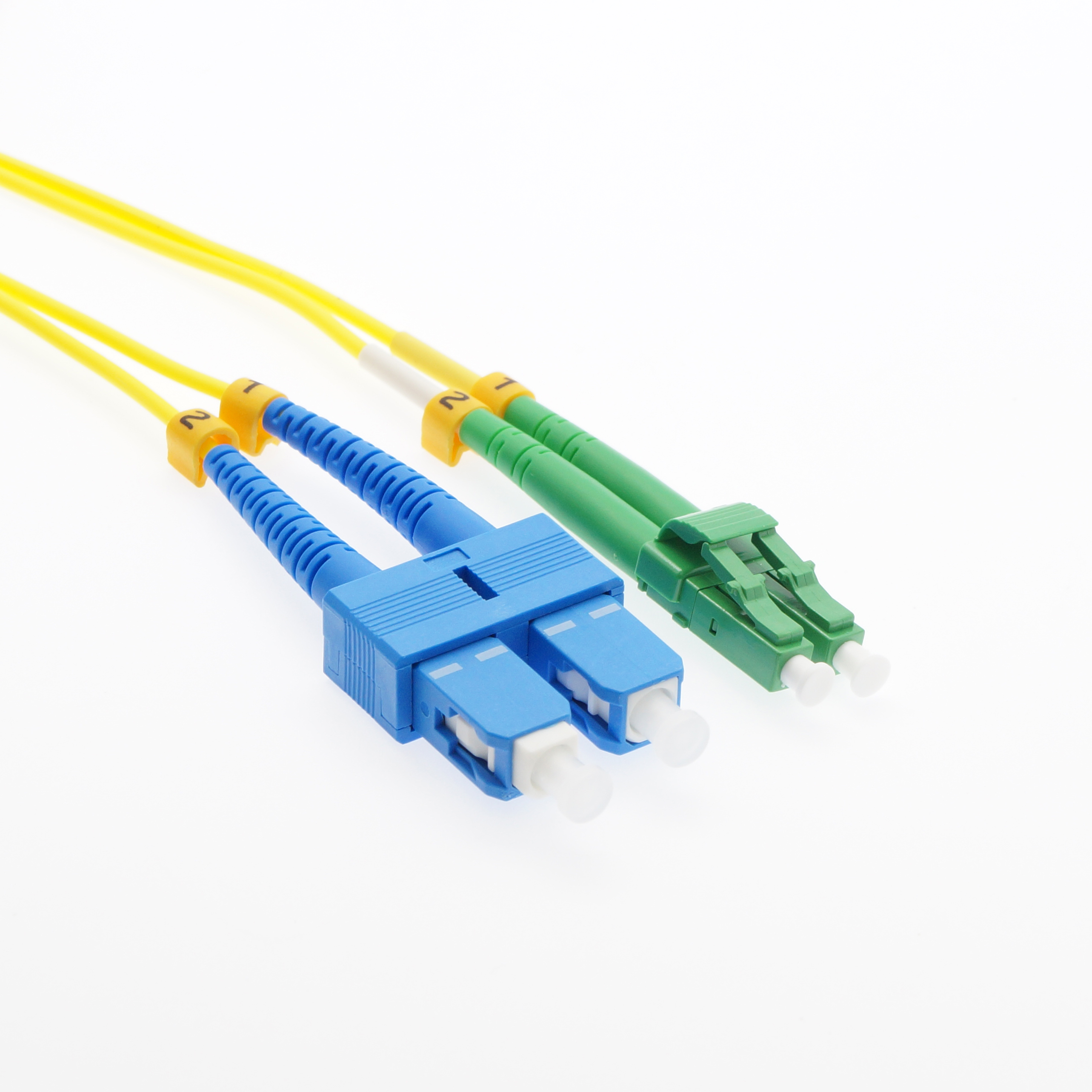 1m SC/UPC-LC/APC Singlemode Duplex OFNR 2.0mm Fiber Optic Patch Cable