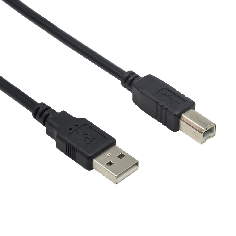 6Ft A-Male to B-Male USB2.0 Cable Black