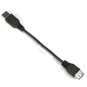 7" A Male/Female USB2.0 Cable