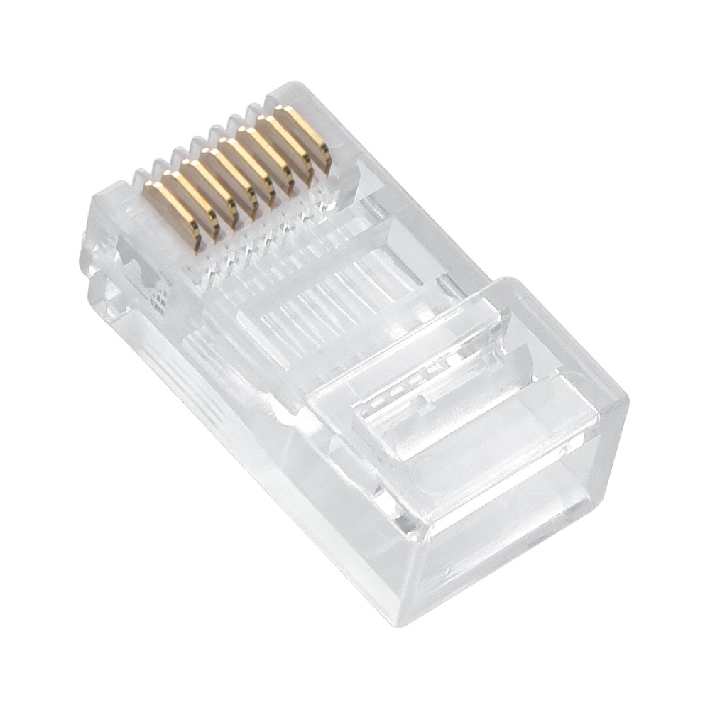 RJ45 (8P8C) Plug for Stranded Flat Wire 100pk