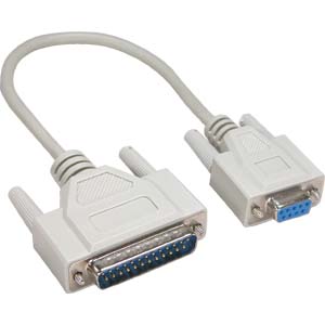 6Ft DB9-Female to DB25-Male Null Modem Cable