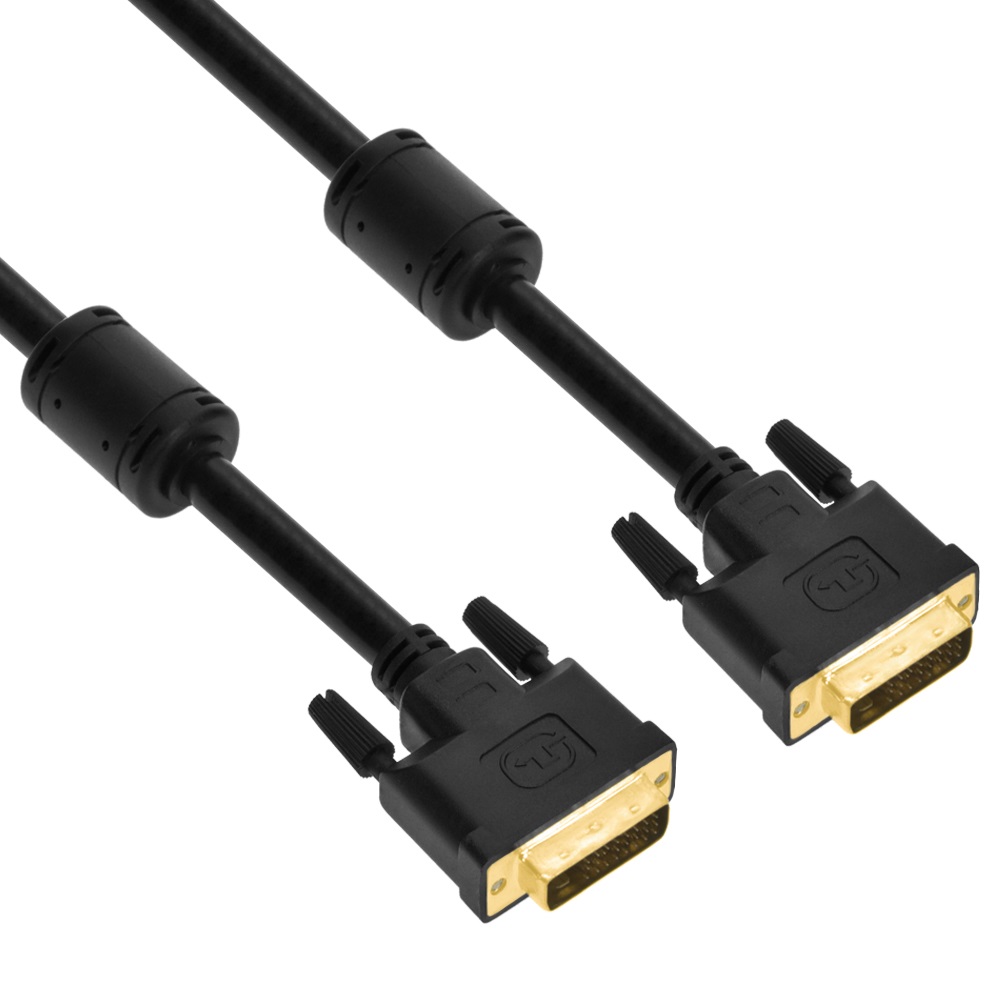 2m DVI-D Dual Link Male/Male w/ Ferrite