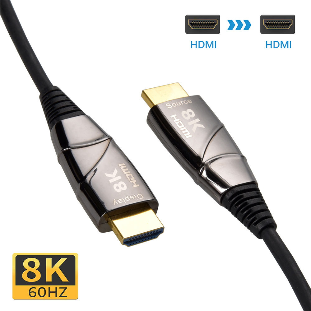 30Ft eARC Fiber Optic HDMI Cable 8K/60Hz 48Gbps (anti-static bags)